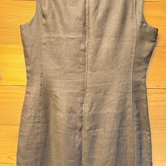Talbots Classic Irish Linen Brown Sheath Dress Size 10 - Picture 8 of 10